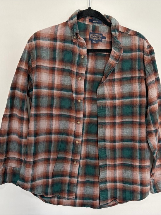Pendleton Other - PENDLETON MASON Green Plaid Long Sleeve Flannel Shirt Mens M Hiking Outdoors